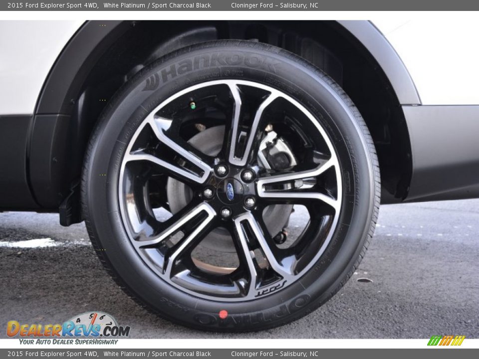 2015 Ford Explorer Sport 4WD White Platinum / Sport Charcoal Black Photo #13