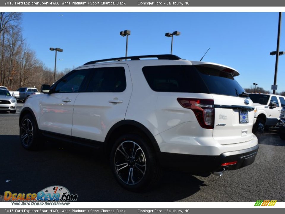 2015 Ford Explorer Sport 4WD White Platinum / Sport Charcoal Black Photo #28
