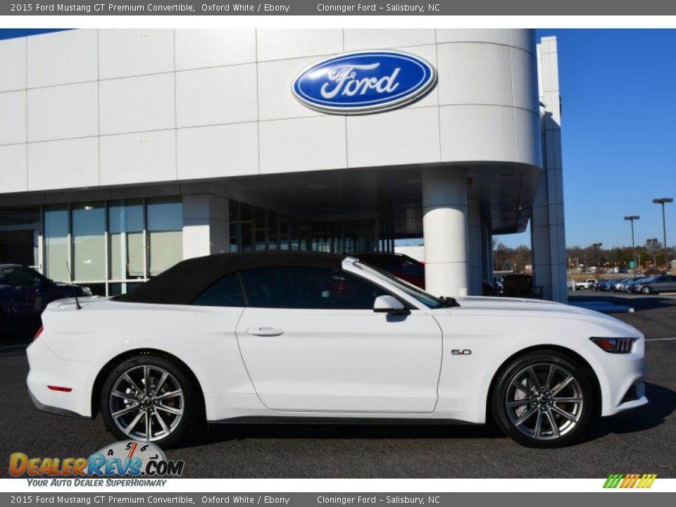 2015 Ford Mustang GT Premium Convertible Oxford White / Ebony Photo #2