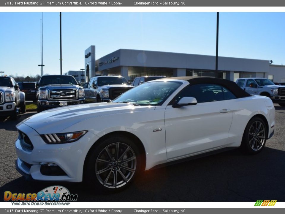 2015 Ford Mustang GT Premium Convertible Oxford White / Ebony Photo #3