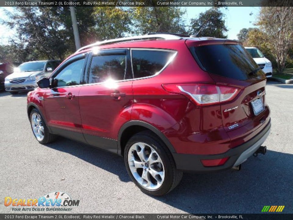 2013 Ford Escape Titanium 2.0L EcoBoost Ruby Red Metallic / Charcoal Black Photo #3
