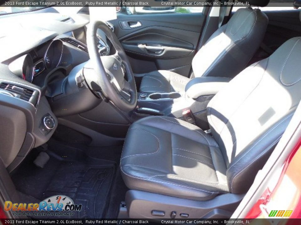2013 Ford Escape Titanium 2.0L EcoBoost Ruby Red Metallic / Charcoal Black Photo #4