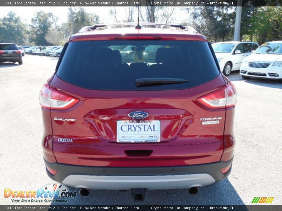 2013 Ford Escape Titanium 2.0L EcoBoost Ruby Red Metallic / Charcoal Black Photo #8