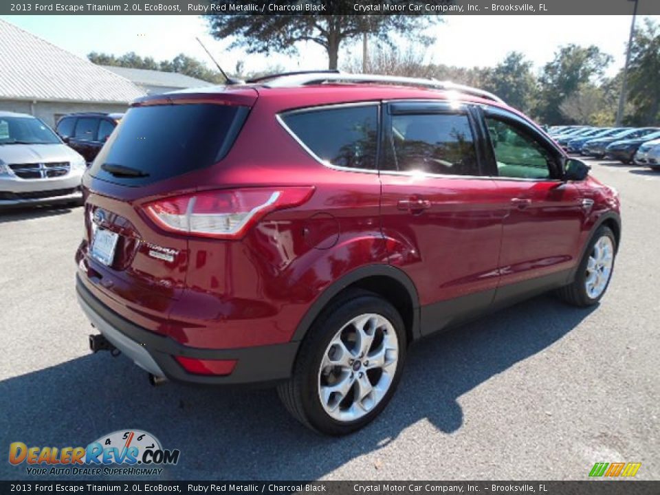 2013 Ford Escape Titanium 2.0L EcoBoost Ruby Red Metallic / Charcoal Black Photo #9
