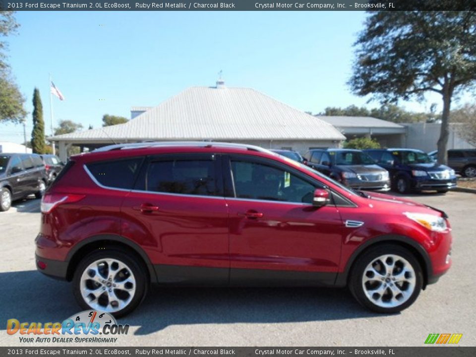 2013 Ford Escape Titanium 2.0L EcoBoost Ruby Red Metallic / Charcoal Black Photo #10