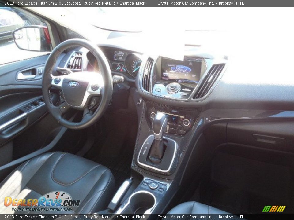 2013 Ford Escape Titanium 2.0L EcoBoost Ruby Red Metallic / Charcoal Black Photo #12