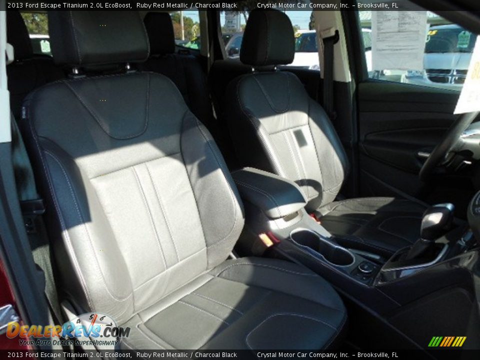 2013 Ford Escape Titanium 2.0L EcoBoost Ruby Red Metallic / Charcoal Black Photo #13