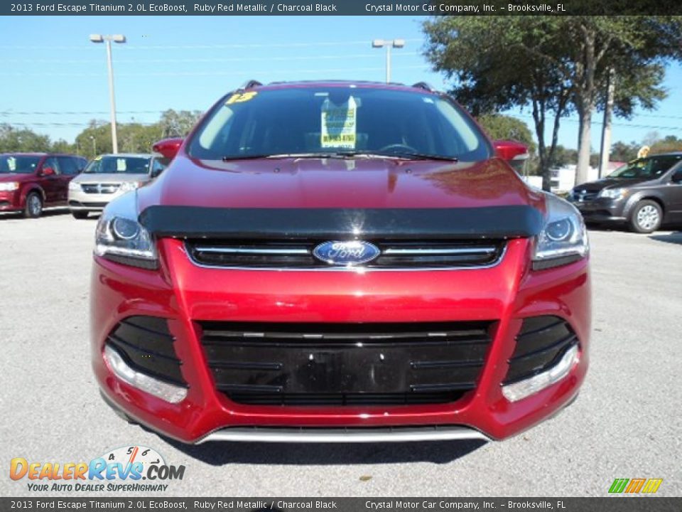 2013 Ford Escape Titanium 2.0L EcoBoost Ruby Red Metallic / Charcoal Black Photo #14