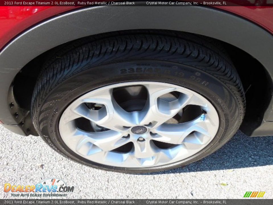 2013 Ford Escape Titanium 2.0L EcoBoost Ruby Red Metallic / Charcoal Black Photo #15
