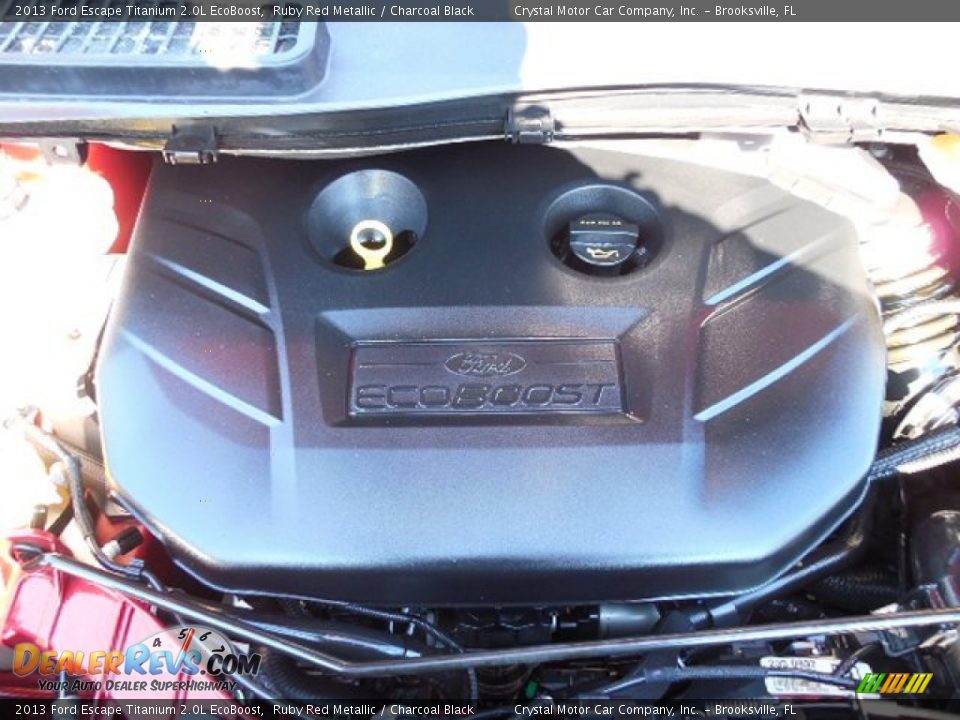 2013 Ford Escape Titanium 2.0L EcoBoost Ruby Red Metallic / Charcoal Black Photo #17