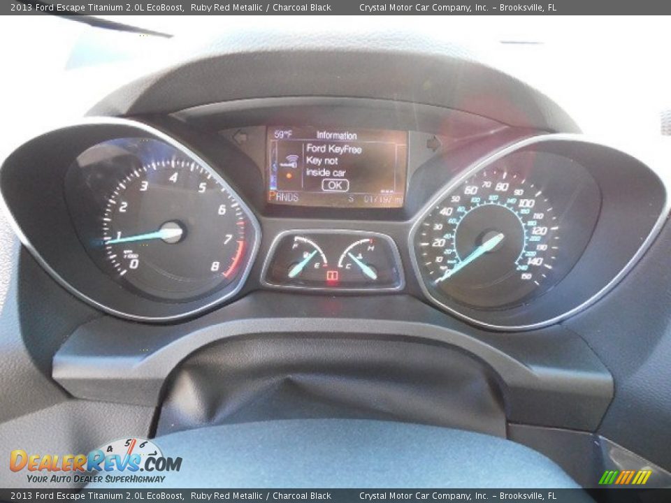 2013 Ford Escape Titanium 2.0L EcoBoost Ruby Red Metallic / Charcoal Black Photo #19