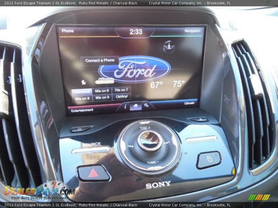 2013 Ford Escape Titanium 2.0L EcoBoost Ruby Red Metallic / Charcoal Black Photo #20