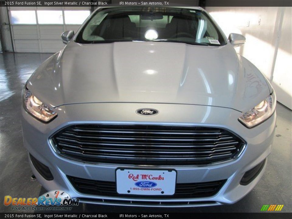 2015 Ford Fusion SE Ingot Silver Metallic / Charcoal Black Photo #2