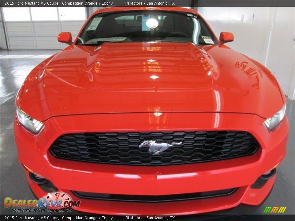 2015 Ford Mustang V6 Coupe Competition Orange / Ebony Photo #2