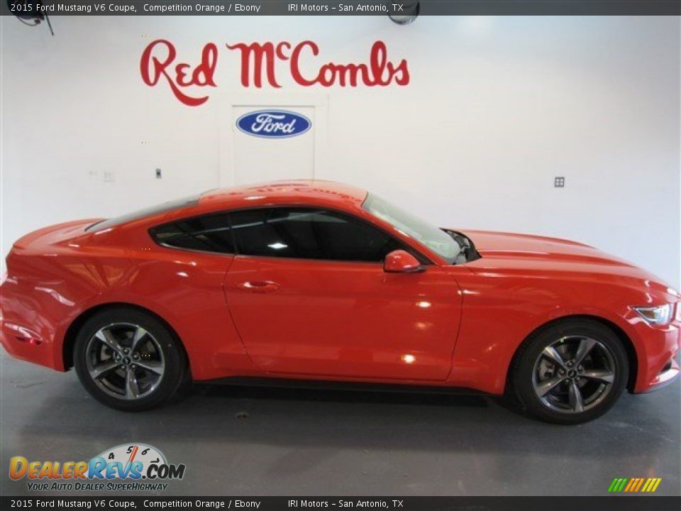 2015 Ford Mustang V6 Coupe Competition Orange / Ebony Photo #7