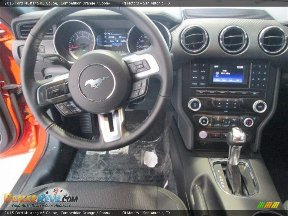 2015 Ford Mustang V6 Coupe Competition Orange / Ebony Photo #10