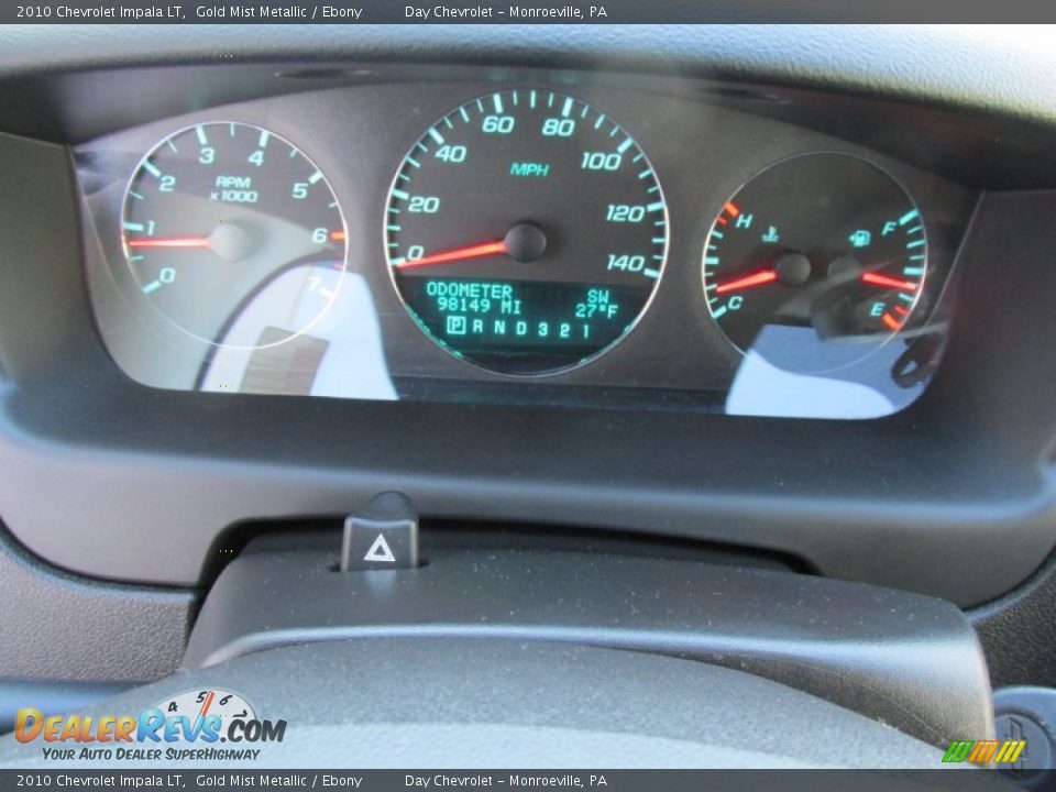 2010 Chevrolet Impala LT Gold Mist Metallic / Ebony Photo #34