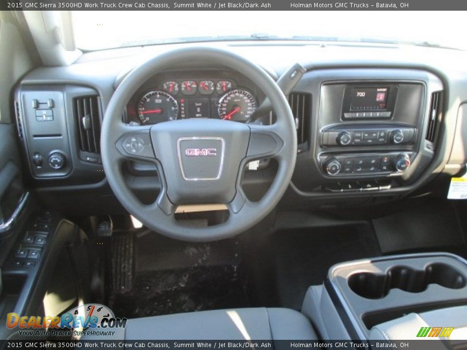 2015 GMC Sierra 3500HD Work Truck Crew Cab Chassis Summit White / Jet Black/Dark Ash Photo #16