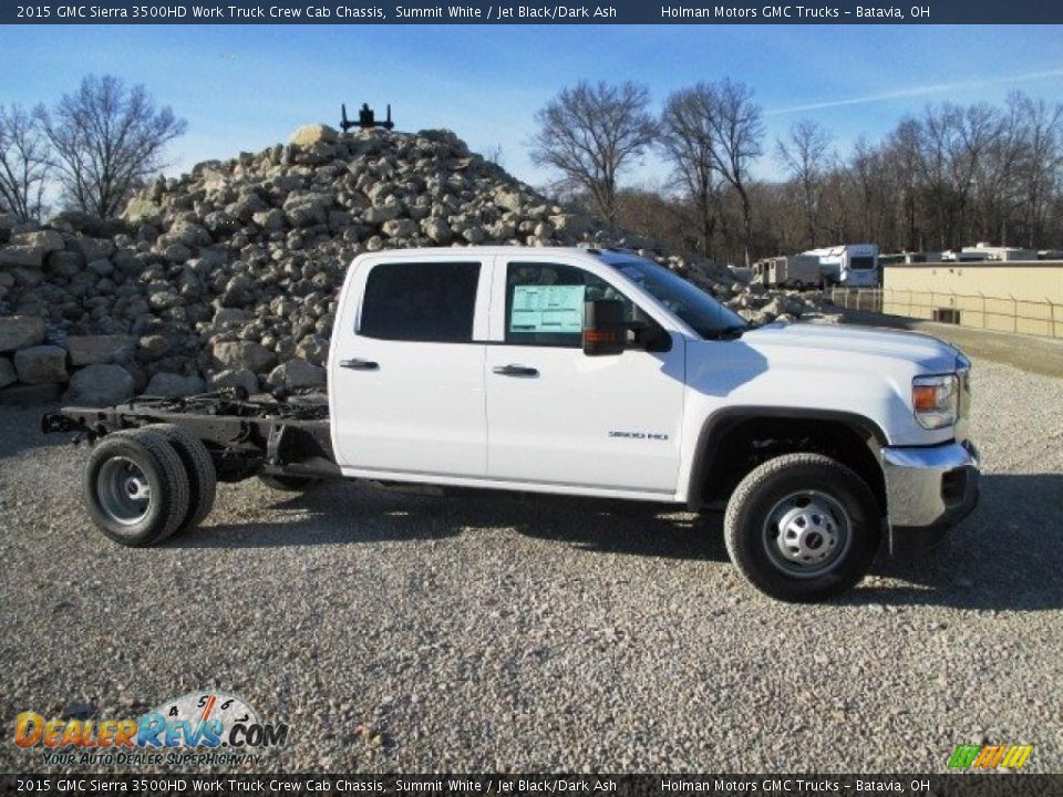 2015 GMC Sierra 3500HD Work Truck Crew Cab Chassis Summit White / Jet Black/Dark Ash Photo #26