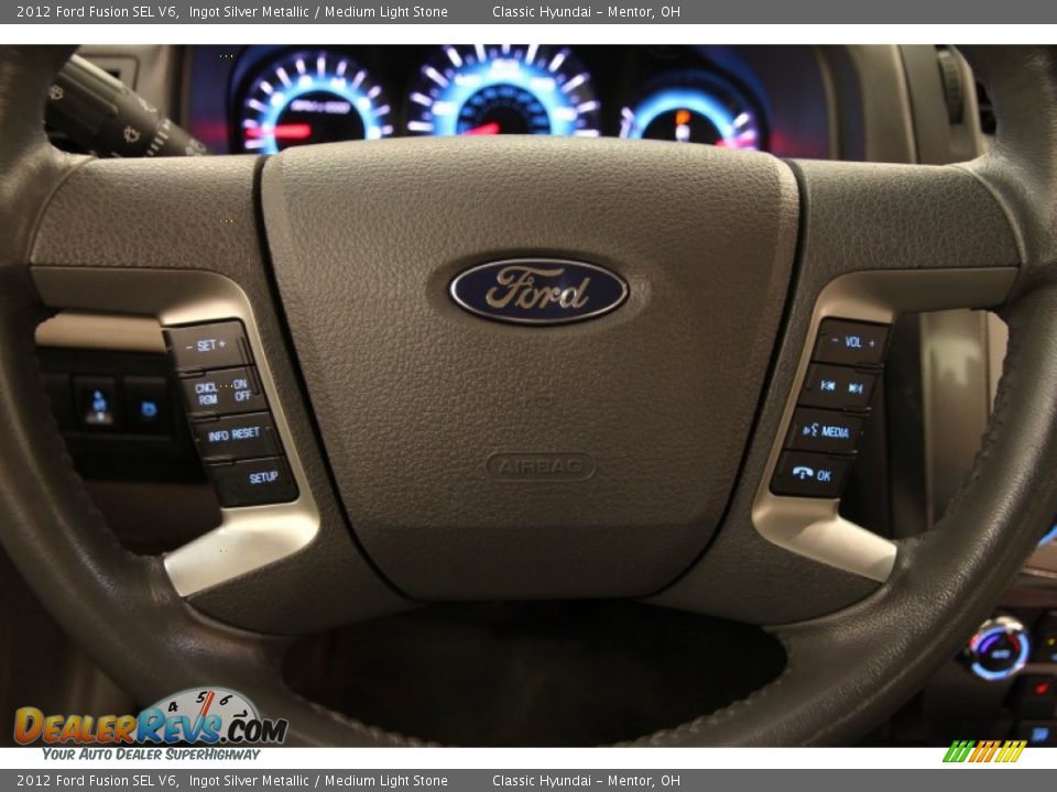 2012 Ford Fusion SEL V6 Ingot Silver Metallic / Medium Light Stone Photo #9