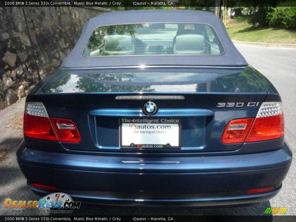 2006 BMW 3 Series 330i Convertible Mystic Blue Metallic / Grey Photo #6