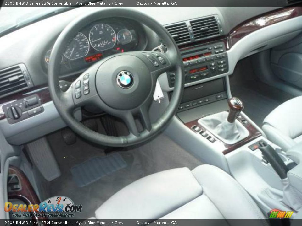 2006 BMW 3 Series 330i Convertible Mystic Blue Metallic / Grey Photo #7