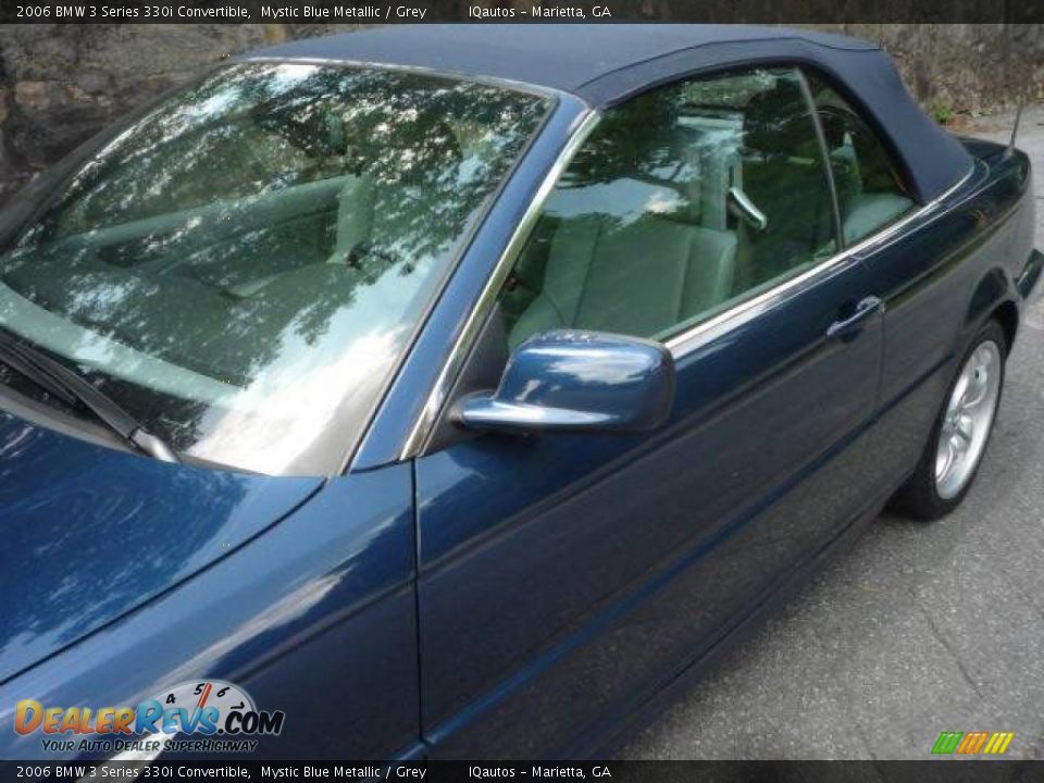 2006 BMW 3 Series 330i Convertible Mystic Blue Metallic / Grey Photo #11