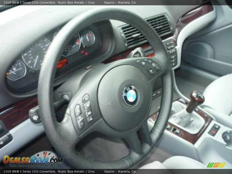 2006 BMW 3 Series 330i Convertible Mystic Blue Metallic / Grey Photo #15