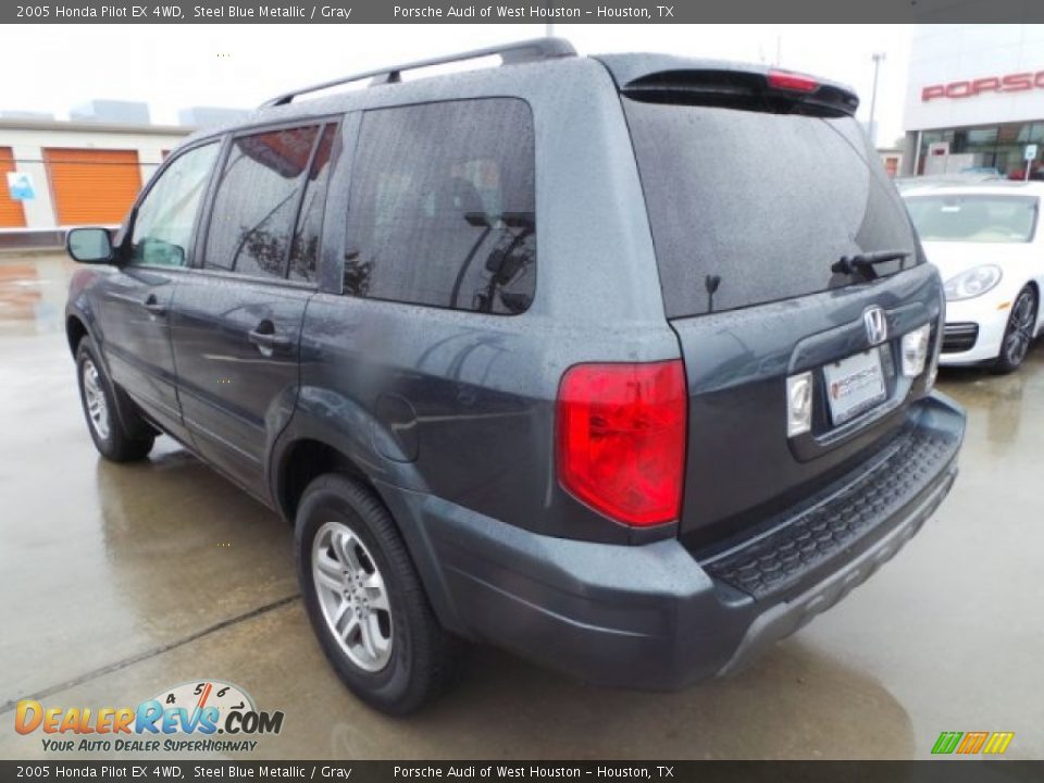 2005 Honda Pilot EX 4WD Steel Blue Metallic / Gray Photo #5