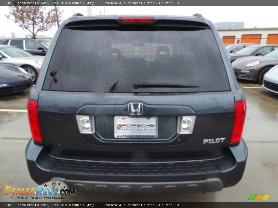 2005 Honda Pilot EX 4WD Steel Blue Metallic / Gray Photo #6