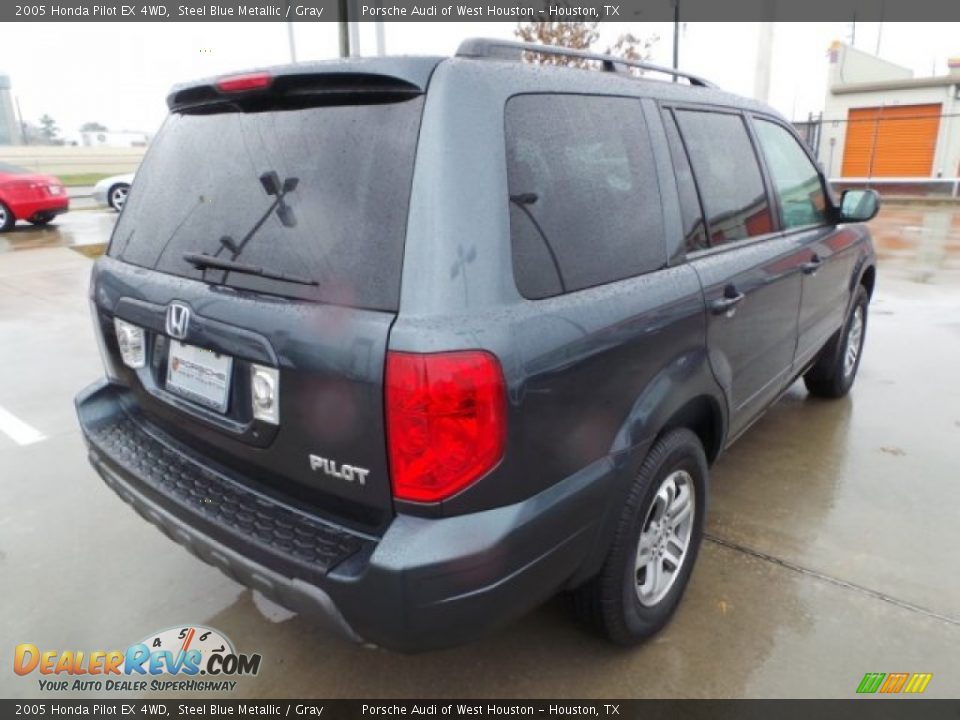 2005 Honda Pilot EX 4WD Steel Blue Metallic / Gray Photo #7