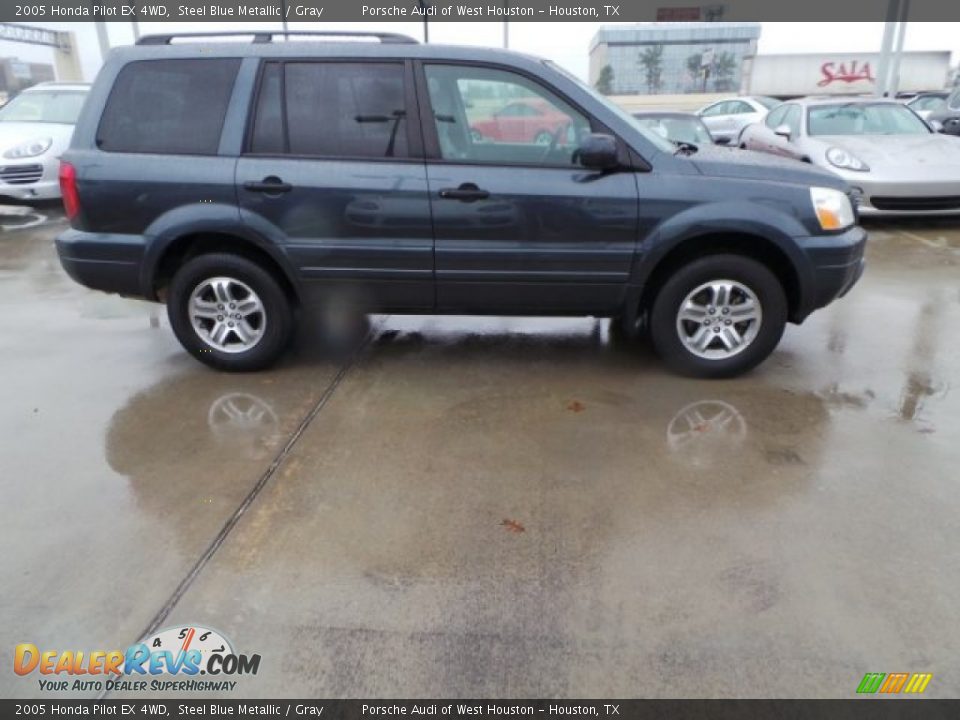 2005 Honda Pilot EX 4WD Steel Blue Metallic / Gray Photo #8