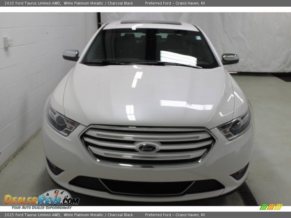 2015 Ford Taurus Limited AWD White Platinum Metallic / Charcoal Black Photo #2