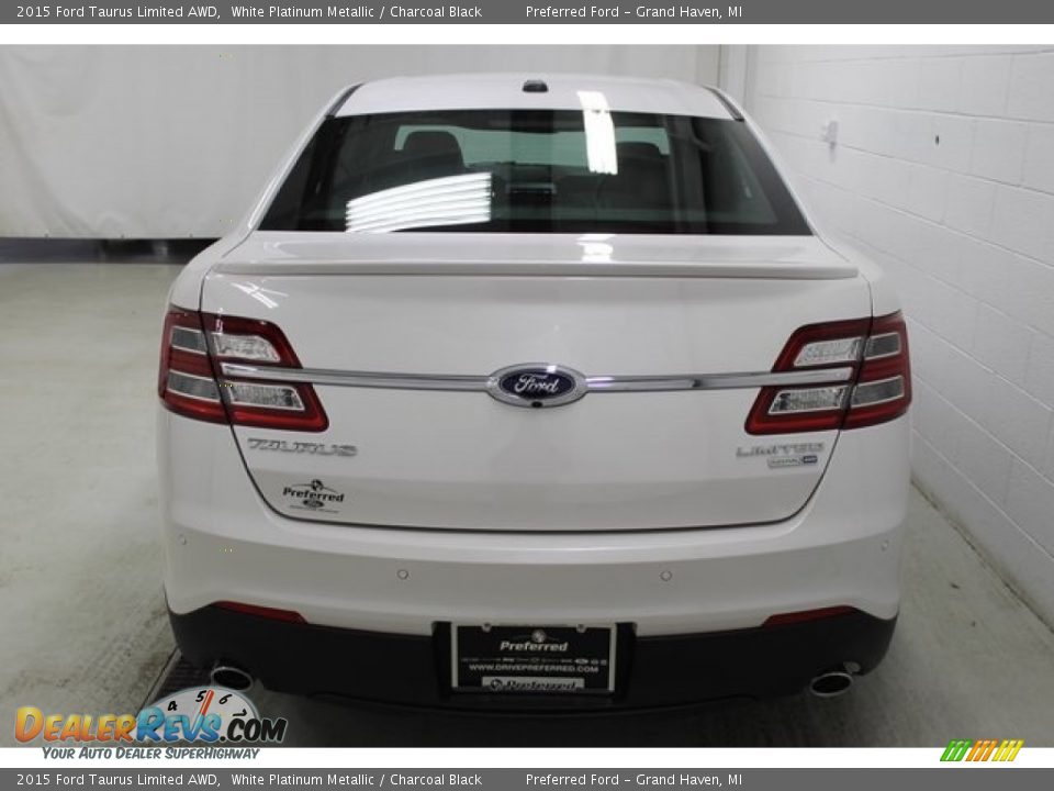 2015 Ford Taurus Limited AWD White Platinum Metallic / Charcoal Black Photo #5