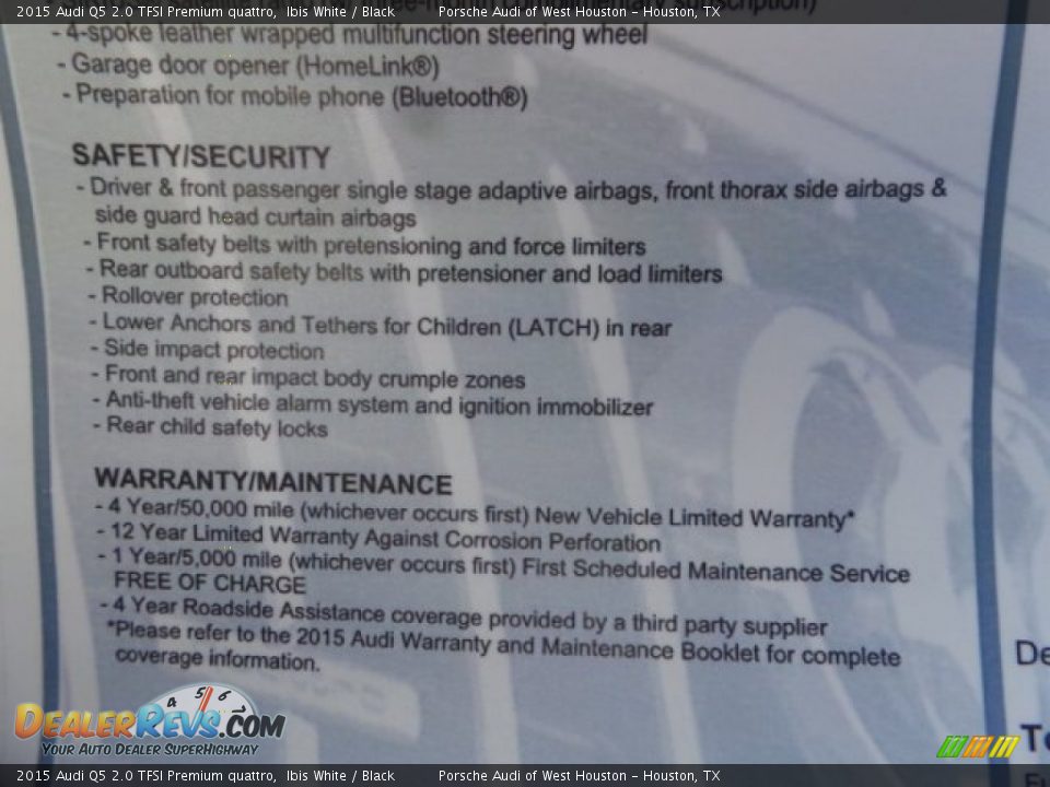 2015 Audi Q5 2.0 TFSI Premium quattro Ibis White / Black Photo #33