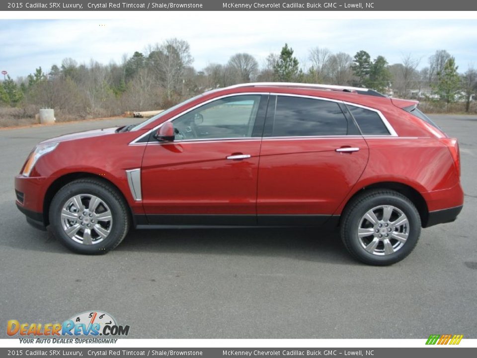 2015 Cadillac SRX Luxury Crystal Red Tintcoat / Shale/Brownstone Photo #3