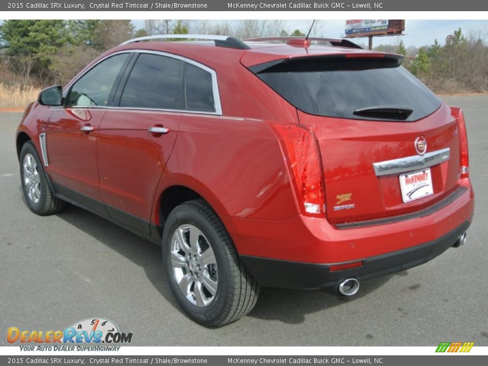 2015 Cadillac SRX Luxury Crystal Red Tintcoat / Shale/Brownstone Photo #4