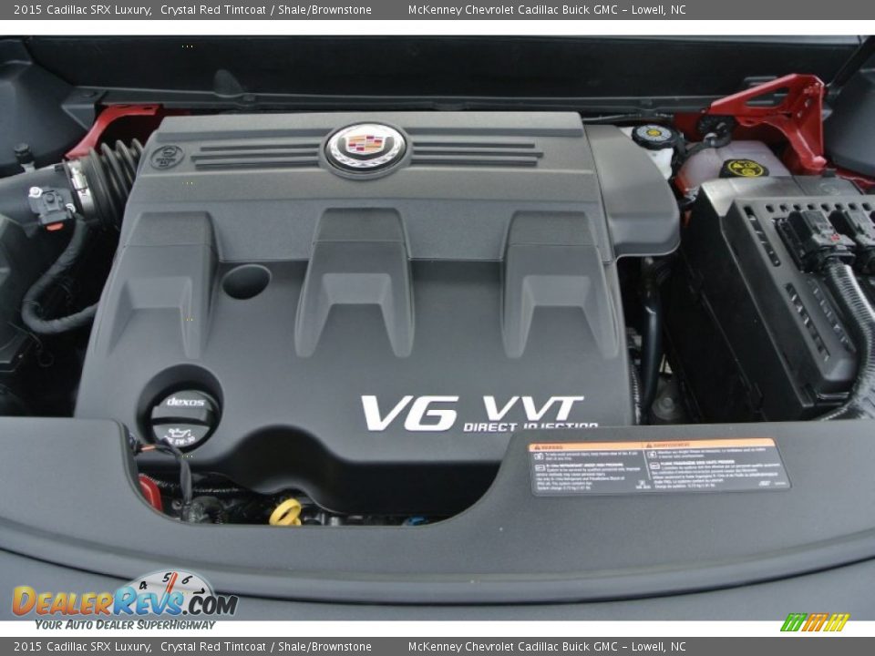 2015 Cadillac SRX Luxury Crystal Red Tintcoat / Shale/Brownstone Photo #22