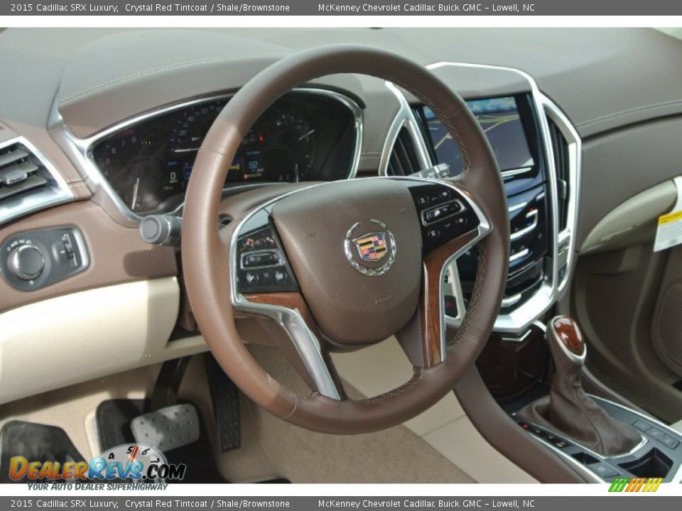 2015 Cadillac SRX Luxury Crystal Red Tintcoat / Shale/Brownstone Photo #23