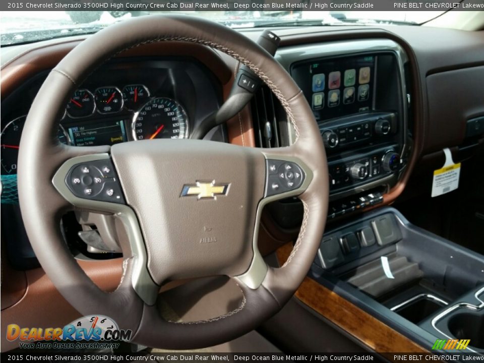 2015 Chevrolet Silverado 3500HD High Country Crew Cab Dual Rear Wheel Steering Wheel Photo #9
