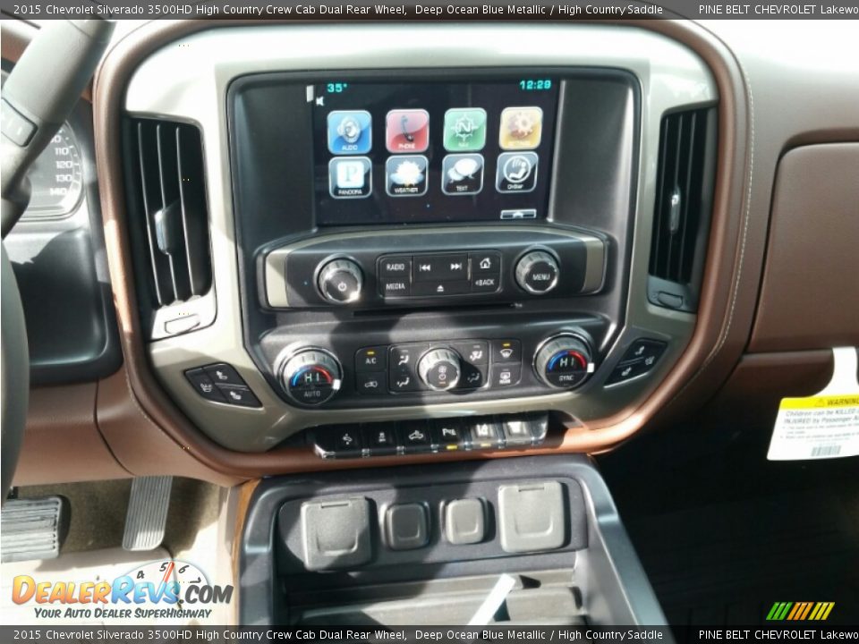Controls of 2015 Chevrolet Silverado 3500HD High Country Crew Cab Dual Rear Wheel Photo #10
