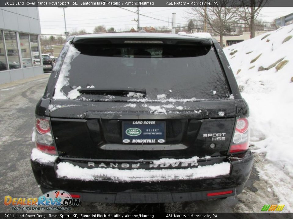 2011 Land Rover Range Rover Sport HSE Santorini Black Metallic / Almond/Nutmeg Photo #4