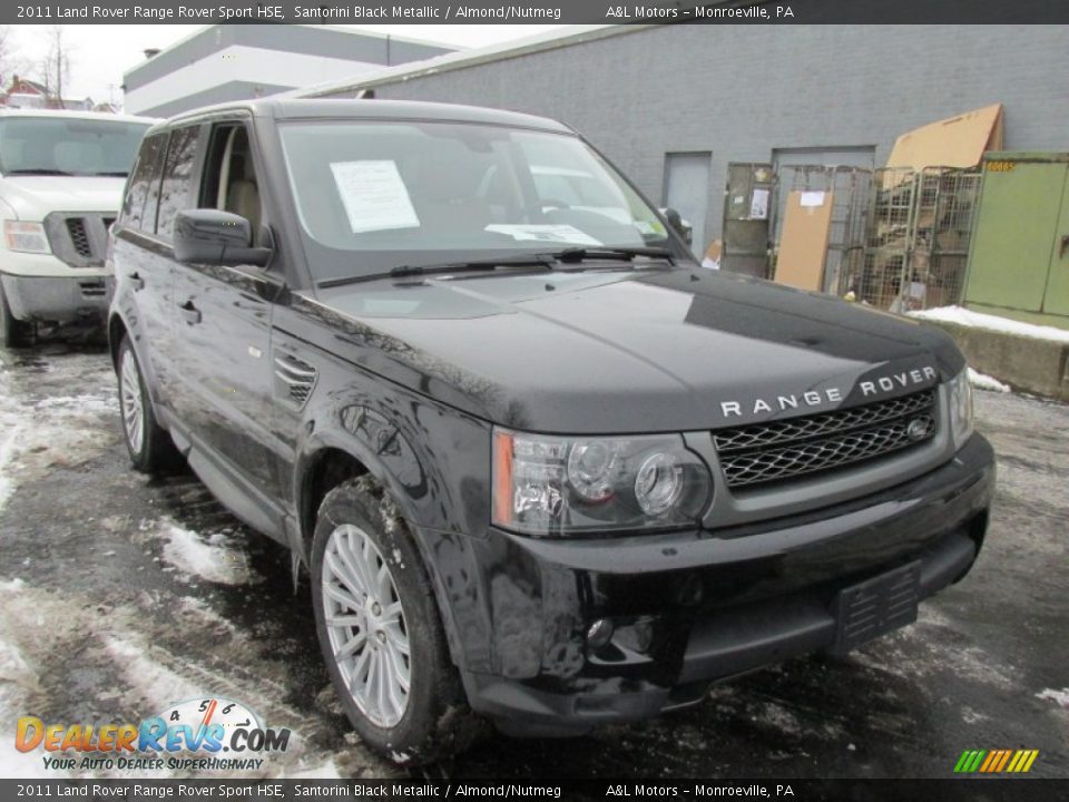 2011 Land Rover Range Rover Sport HSE Santorini Black Metallic / Almond/Nutmeg Photo #6