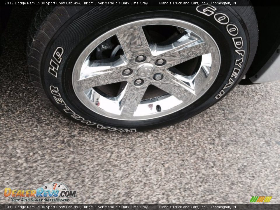 2012 Dodge Ram 1500 Sport Crew Cab 4x4 Bright Silver Metallic / Dark Slate Gray Photo #31