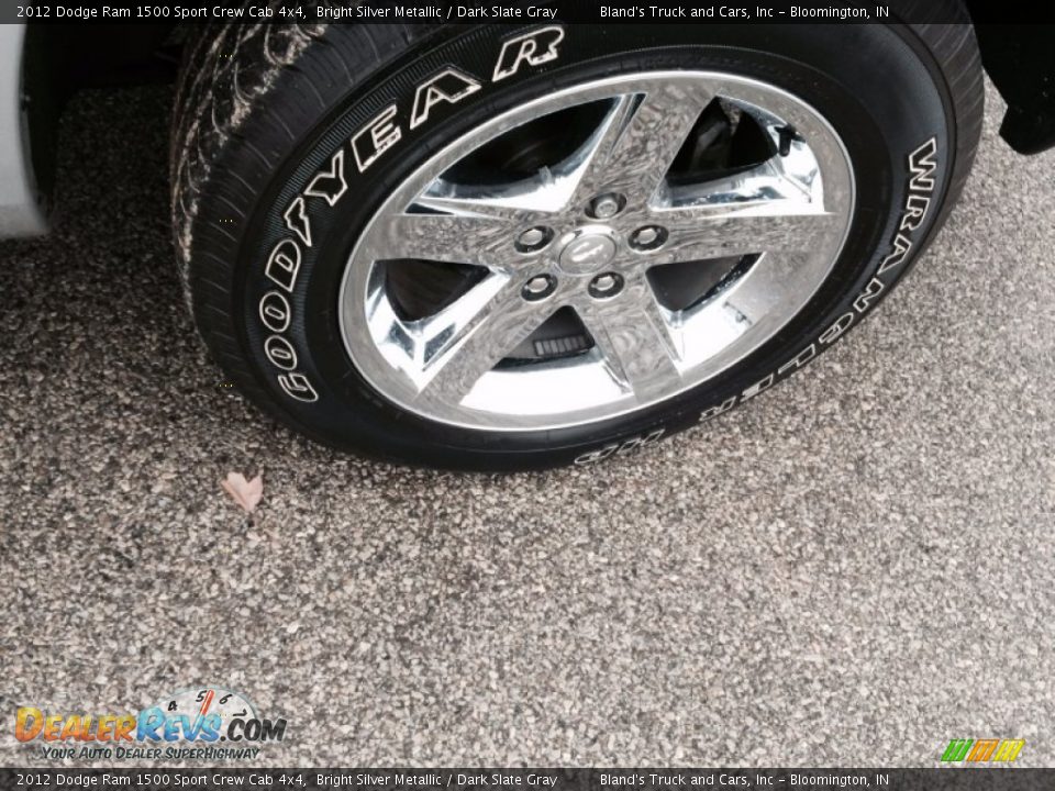 2012 Dodge Ram 1500 Sport Crew Cab 4x4 Bright Silver Metallic / Dark Slate Gray Photo #33