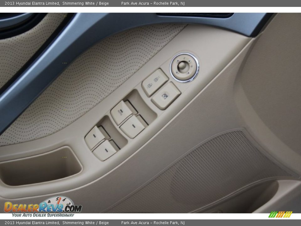 2013 Hyundai Elantra Limited Shimmering White / Beige Photo #10