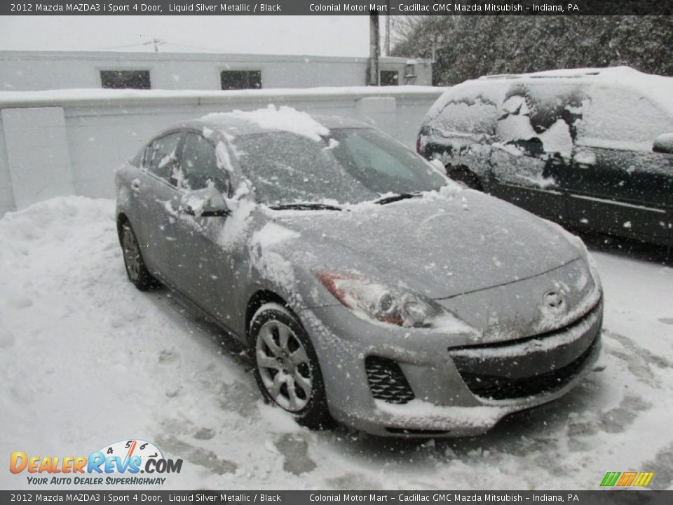 2012 Mazda MAZDA3 i Sport 4 Door Liquid Silver Metallic / Black Photo #3