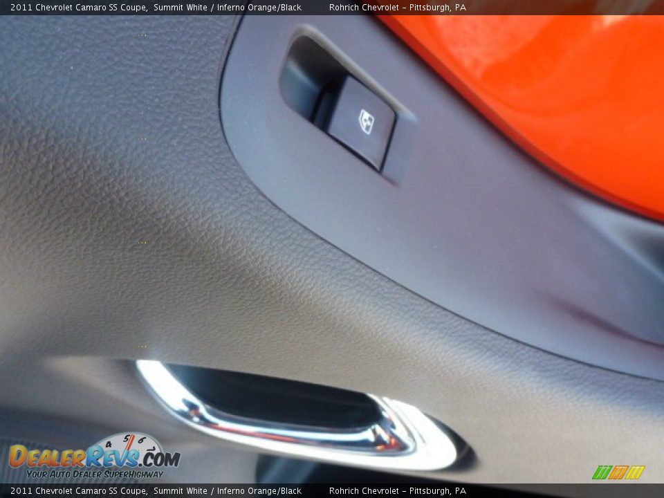 2011 Chevrolet Camaro SS Coupe Summit White / Inferno Orange/Black Photo #11