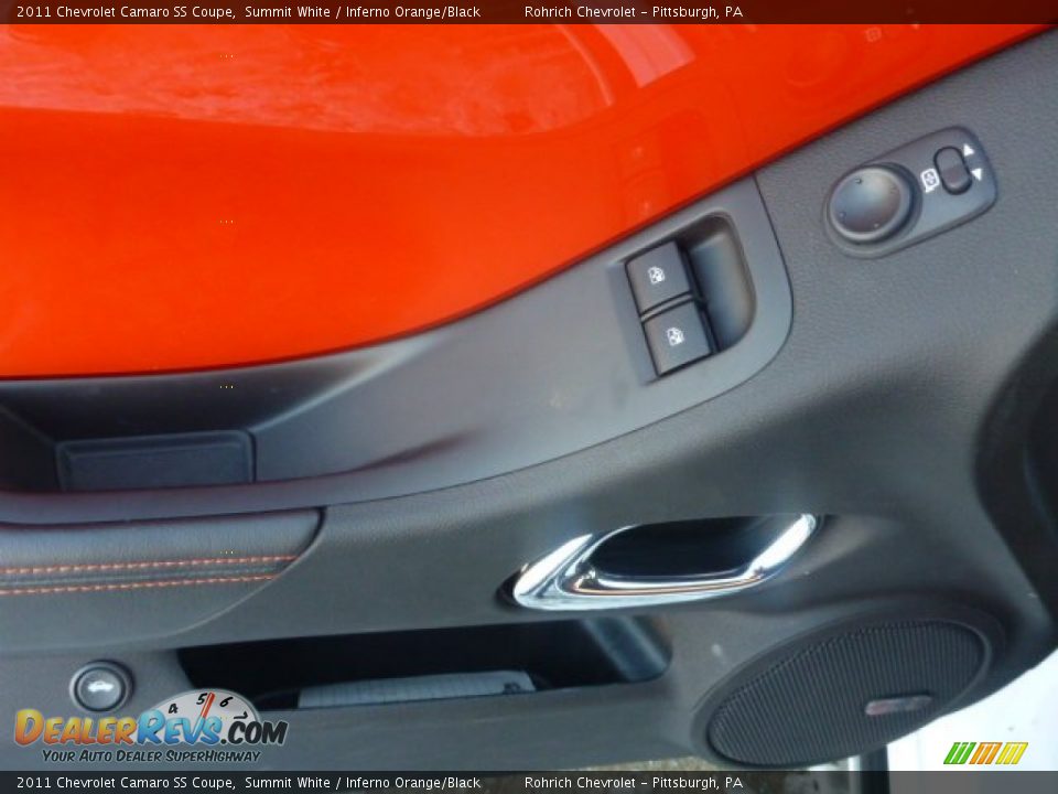 2011 Chevrolet Camaro SS Coupe Summit White / Inferno Orange/Black Photo #19