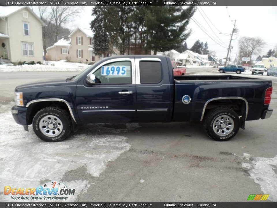 2011 Chevrolet Silverado 1500 LS Extended Cab Imperial Blue Metallic / Dark Titanium Photo #1
